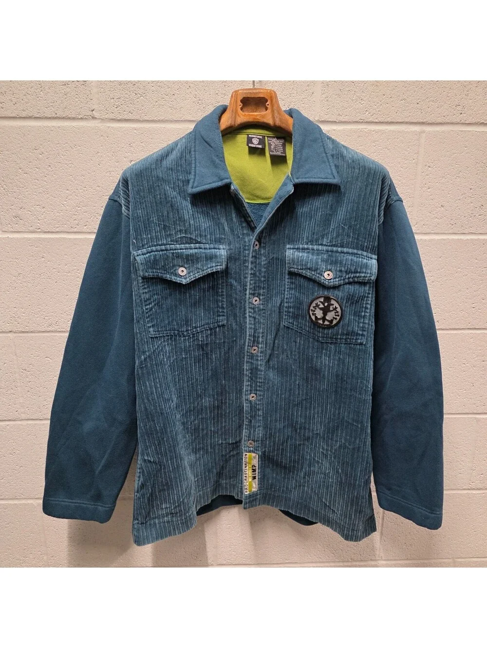 Warner Bros ACME Looney Tunes vintage corduroy  knit jacket  Vintage 25x34 L
